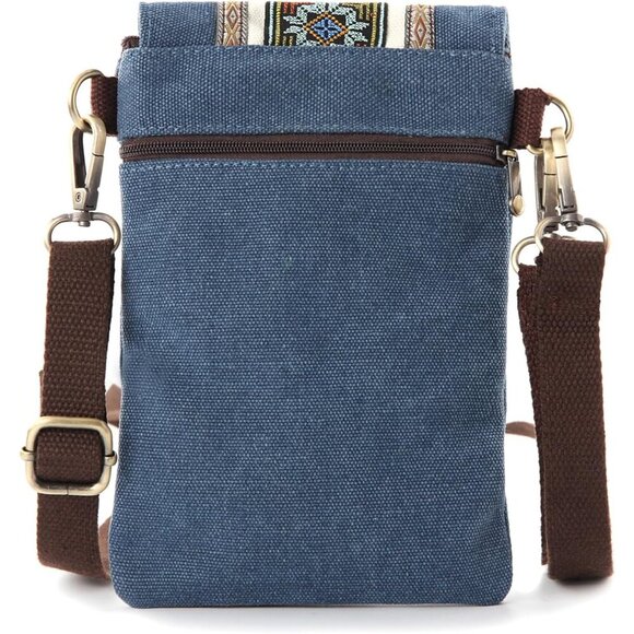 Women's Navy Blue 03 Vintage Embroidered Cute Mini Cross Body Bag Small Handbag - Picture 2 of 6